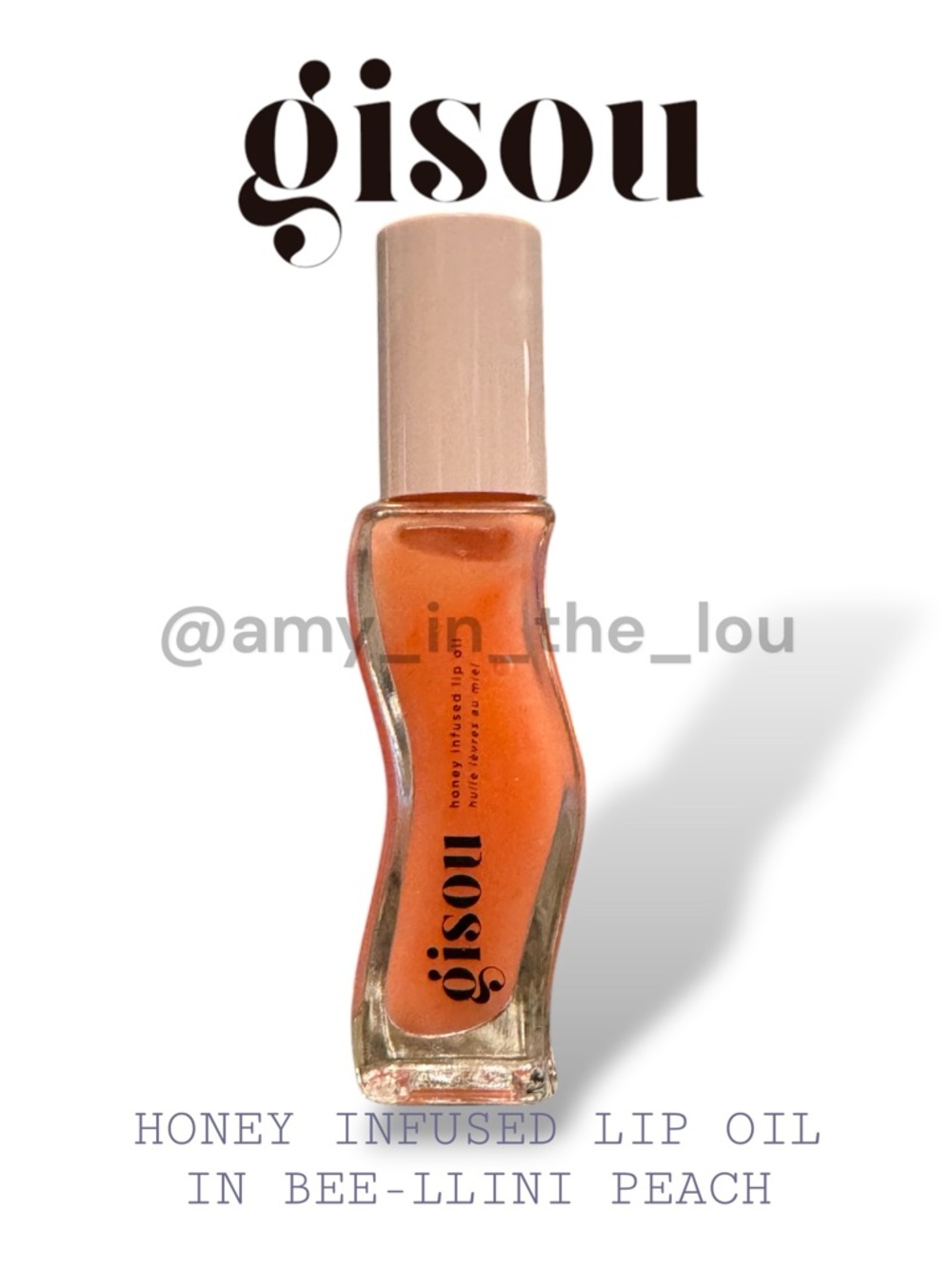 Gisou Honey Infused Lip Oil in Bee-llini Peach
